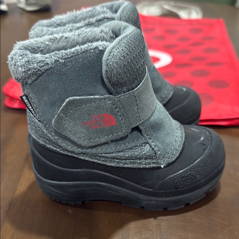 The North Face Charcoal and Black Winter Boots
